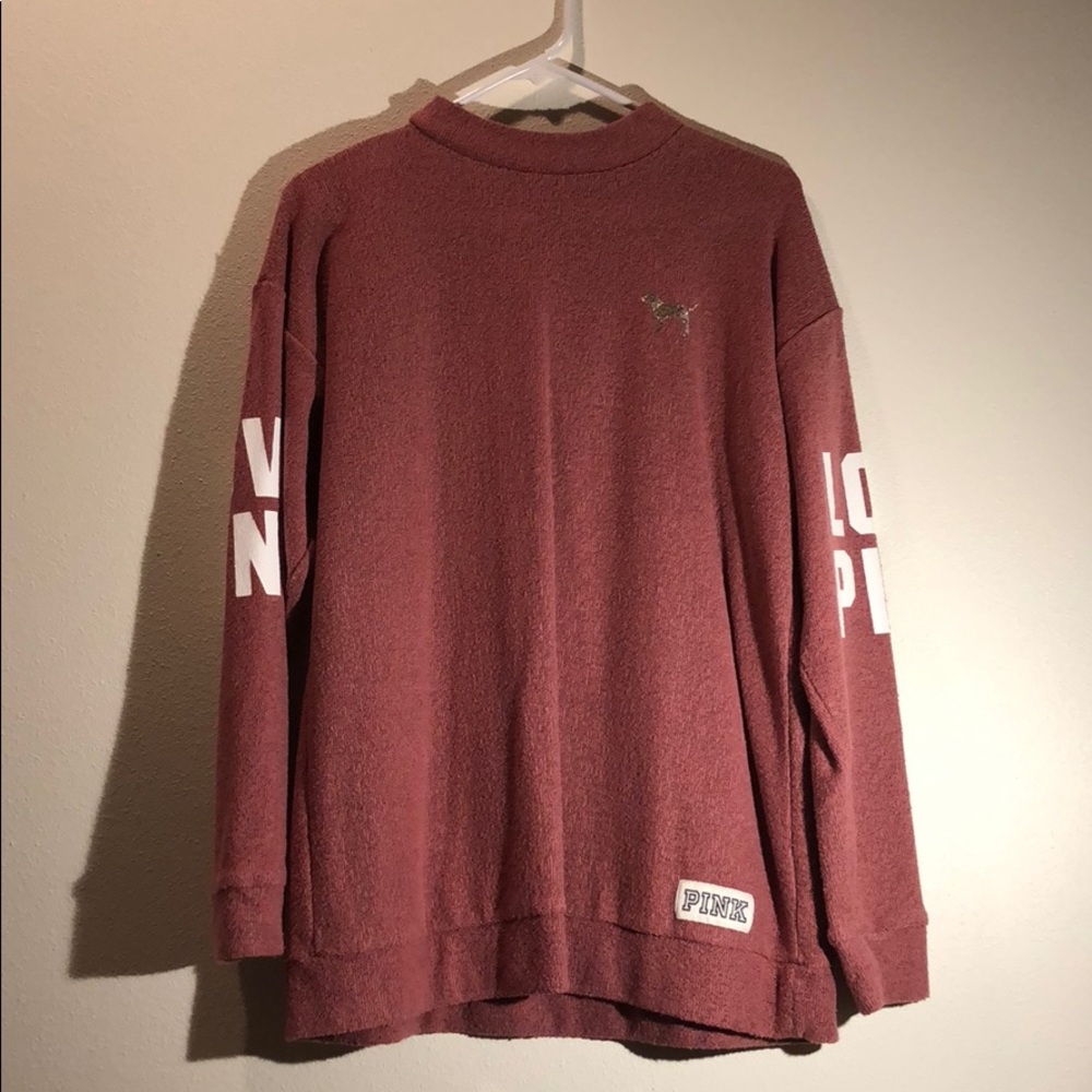 PINK Mock Neck Sweater